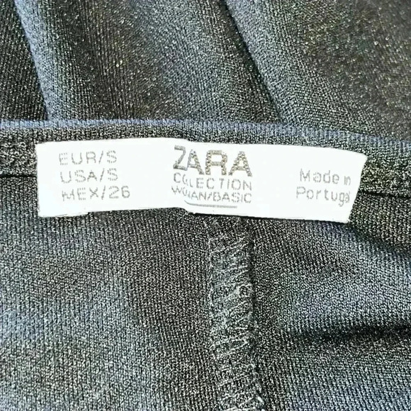 Zara Women’s Black Flare Hem Minimalist Oversized Dress Small‎ - Picture 6 of 6